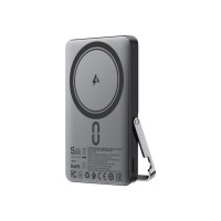Батарея універсальна Acefast Magnetic Wireless 5000mAh, 18W, PD, QC/3.0, with holder M16, Black (6974316283997)