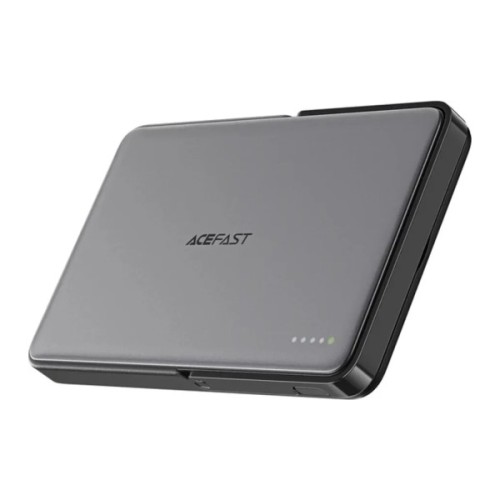 Батарея універсальна Acefast Magnetic Wireless 5000mAh, 18W, PD, QC/3.0, with holder M16, Black (6974316283997)