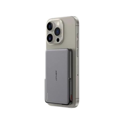 Батарея універсальна Acefast Magnetic Wireless 5000mAh, 18W, PD, QC/3.0, with holder M16, Black (6974316283997)