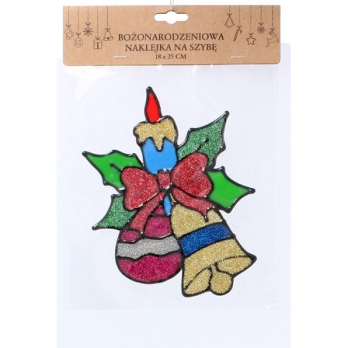 Новорічні наклейки Chomik 18x25см, Дзвінок з кулькою (5900779851894_2)