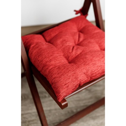 Подушка на стілець Прованс CHENILLA Червона 40х40 (034853)