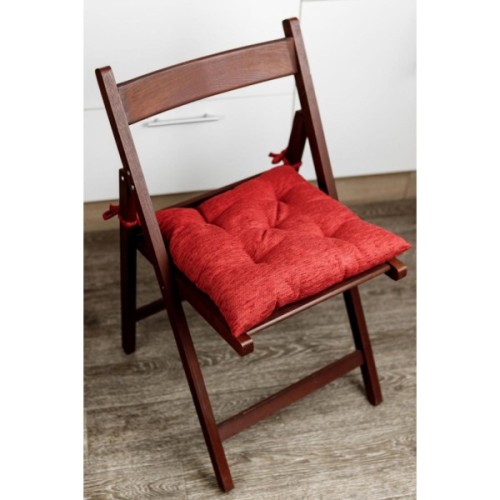 Подушка на стілець Прованс CHENILLA Червона 40х40 (034853)