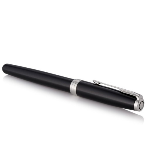 Ручка пір'яна Parker SONNET 17 Black Lacquer CT  FP F (86 115)
