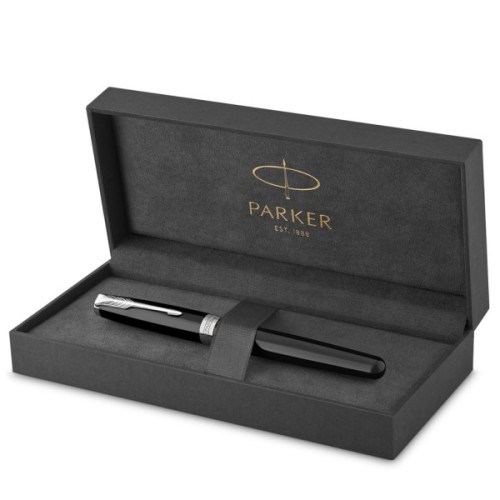Ручка пір'яна Parker SONNET 17 Black Lacquer CT  FP F (86 115)