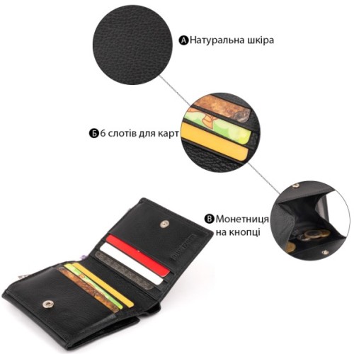 Гаманець ST Leather Чорний (19256)