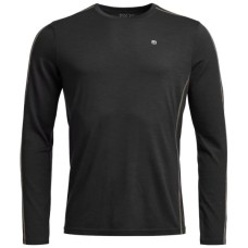 Термокофта Ortovox 185 Rock'n'Wool Long Sleeve Mns black raven - L - чорний (025.001.1287)