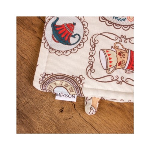 Кухонна прихватка MirSon рогожа/напівпанама №218 - Cream services (2200006754497)