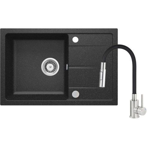 Мийка кухонна Deante Leda, мийка ZRD_2113 + зміш. BOC_B740, графіт (ZRDG2113)