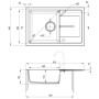 Мийка кухонна Deante Leda, мийка ZRD_2113 + зміш. BOC_B740, графіт (ZRDG2113)