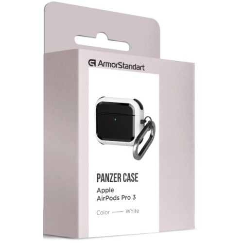 Чохол для навушників Armorstandart Panzer для Apple Airpods Pro 3 White (ARM88290)