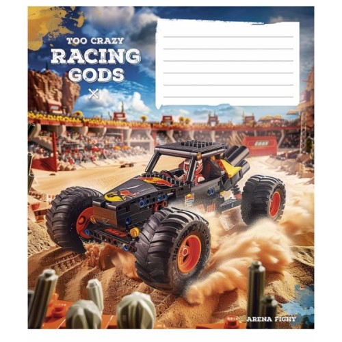 Зошит Школярик Racing gods 18 аркушів клітинка (018-3469K)