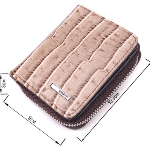 Гаманець Karya З натуральної шкіри Бежевий (21413)