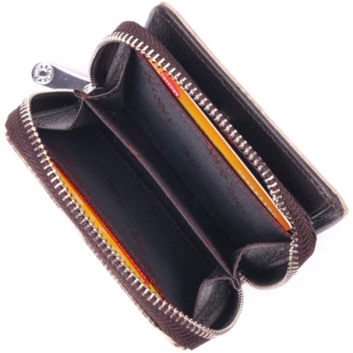 Гаманець Karya З натуральної шкіри Бежевий (21413)