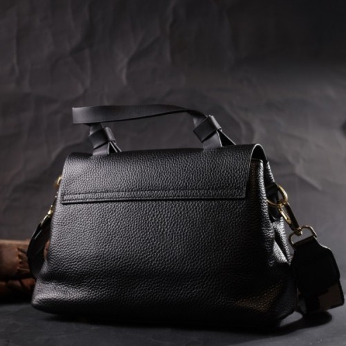 Сумка Vintage З натуральної шкіри Чорна (22336)