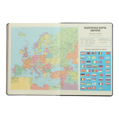 Тижневик Buromax недатований SALERNO, L2U, A4, червоний, штуч.шкіра, 336 сторінок (BM.2099-05)