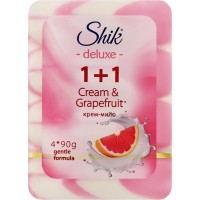 Тверде мило Shik 1+1 Deluxe Крем і грейпфрут 4 х 90 г (4823107607882)