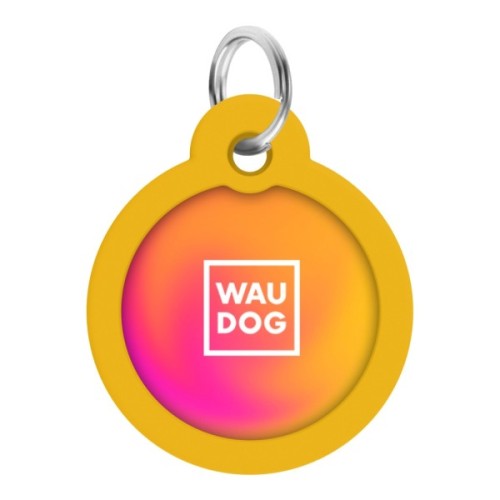 Адресник для тварин WAUDOG Smart ID з QR паспортом "Градієнт помаранчевий", коло 30 мм (230-4035)