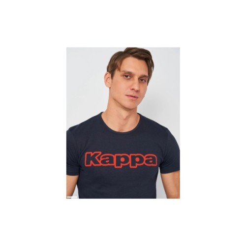 Футболка Kappa T-shirt Mezza Manica Girocollo K1335 BluNavy con stampa logo pet темно-синій XL (8032606509771)