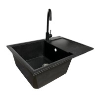 Мийка кухонна Adamant Horizon Medium чорний + змішувач (4824296104403)