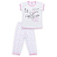 Піжама дитяча Aziz з дівчинкою і котиками (9136-1,5G-white)
