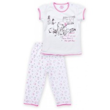 Піжама дитяча Aziz з дівчинкою і котиками (9136-1,5G-white)