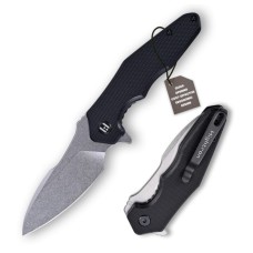 Ніж Hightron Mini Ventura, D2, G10, чорний, сталевий stonewash клинок (HK05BLKS) Ніж Hightron Mini Ventura, D2, G10, чорний, сталевий stonewash клинок (HK05BLKS)