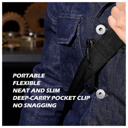 Ніж Hightron Mini Ventura, D2, G10, чорний, сталевий stonewash клинок (HK05BLKS)