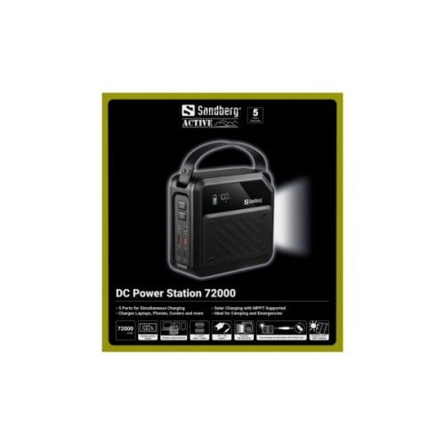 Батарея універсальна Sandberg 72000mAh max 268W, DC9,612,6V/10A, PD/100W(In/Out), LiMnFePO (421-22)