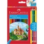Олівці кольорові Faber-Castell Замок, двокольоров, 36 кольорів + стругачка (30455)
