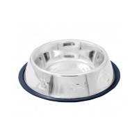 Посуд для собак Swastik Industries Миска металева на гумі з кісткою 1.4 л (2700000022009)