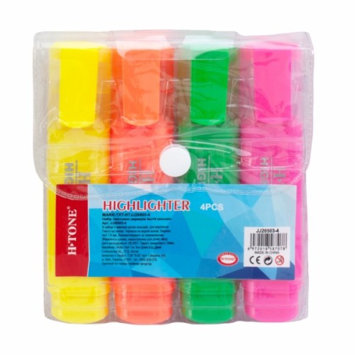 Набір маркерів H-Tone набір текстових 1-5 мм, 4 кольори (MARK-TXT-HTJJ20503-4)