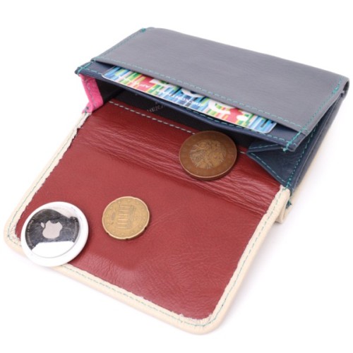 Гаманець ST Leather З натуральної шкіри Різнокольоровий (22495)