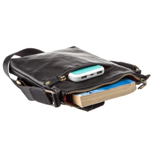 Сумка Shvigel Чоловіча шкіряна Чорна (19115)