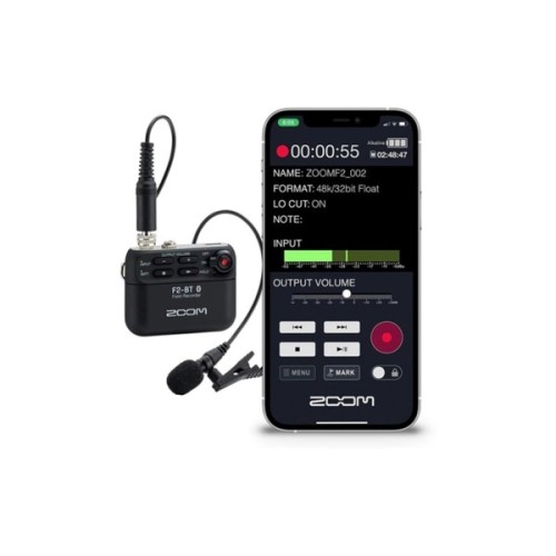 Цифровий диктофон Zoom F2-BT Black цифрова портативна студія (287179)