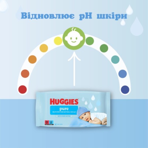 Дитячі вологі серветки Huggies Pure 56 шт (5029053550039)