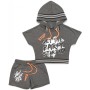 Футболка дитяча Blueland укорочена із шортами (2561-116G-gray)
