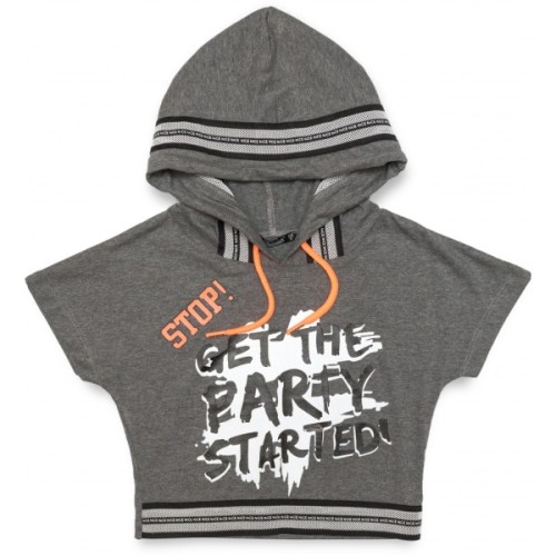 Футболка дитяча Blueland укорочена із шортами (2561-116G-gray)