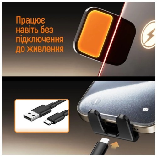 Універсальний автотримач ColorWay Ultra-mini. автозажим, Wireless Charger 15W Black (CW-CHAW069Q-BK)
