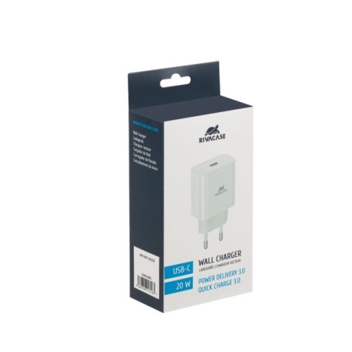 Зарядний пристрій RivaCase 1xUSB Type-C PD 20 Вт white (PS4101 W00 (White))