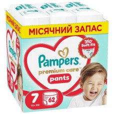 Підгузки Pampers Premium Care Pants Розмір 7 (15+ кг) 62 шт (8006530320245)