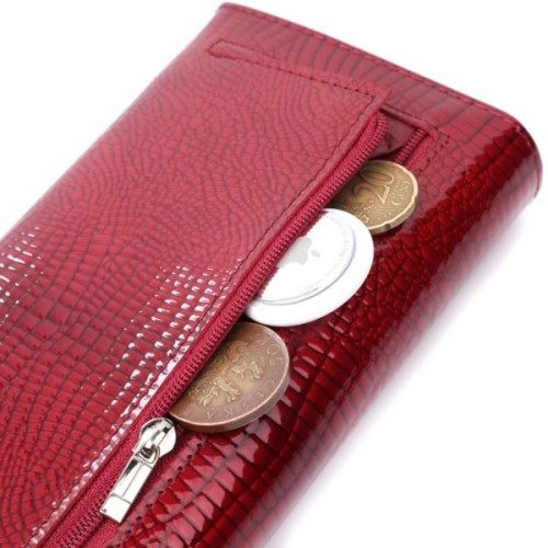 Гаманець ST Leather З натуральної шкіри Червоний (22717)