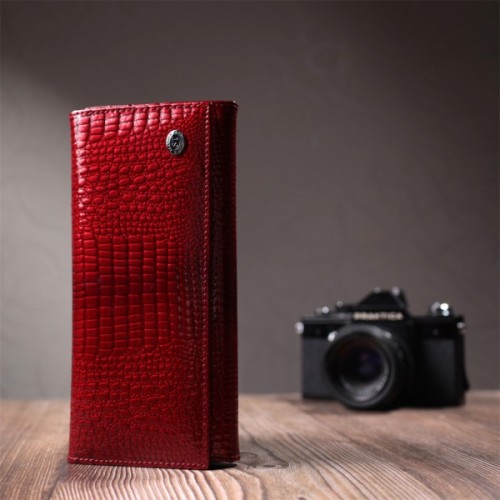 Гаманець ST Leather З натуральної шкіри Червоний (22717)