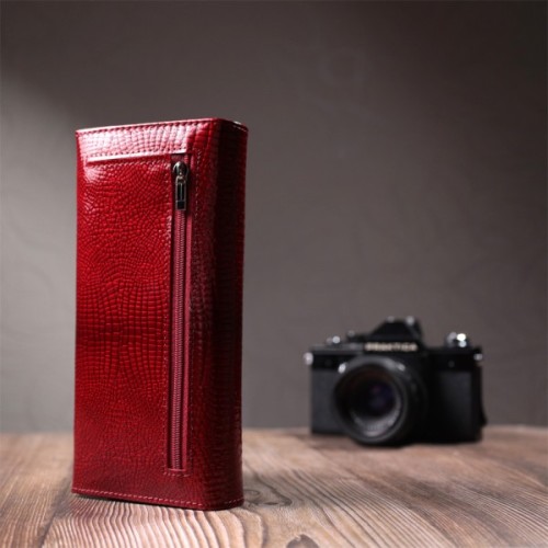 Гаманець ST Leather З натуральної шкіри Червоний (22717)