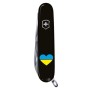 Ніж Victorinox Huntsman Ukraine 91 мм Чорний Серце синьо-жовте (1.3713.3_T1090u)