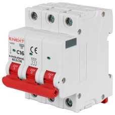 Автоматичний вимикач E.NEXT 3-п e.mcb.stand. 16А C ( 6кА) (s002131)
