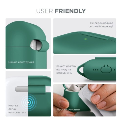 Чохол для навушників Armorstandart Hang Case For Apple AirPods Pro 3 Needle Green (ARM88279)