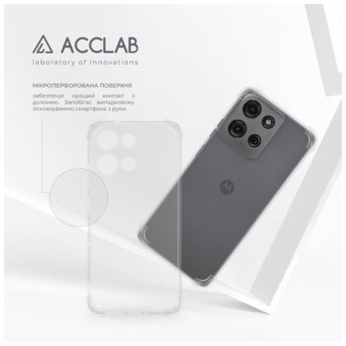 Чохол до мобільного телефона ACCLAB TPU ShockProof Motorola Moto G75 5G Transparent (1283126616297)