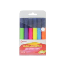 Набір маркерів Optima текстових 1-4,5 мм, 6 кольорів в пеналі (O15830)