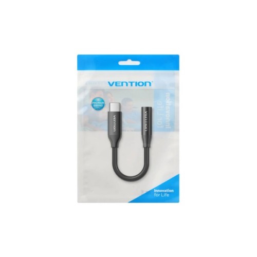 Перехідник USB-C to 3.5mm M black Vention (BIIBA)