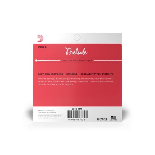 Струни для альта D'Addario Prelude Viola String Set Medium Scale Medium Tension (J910 MM)